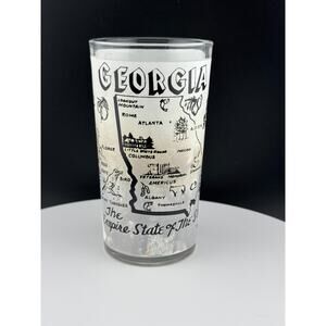 Vintage Georgia State Souvenir Glass